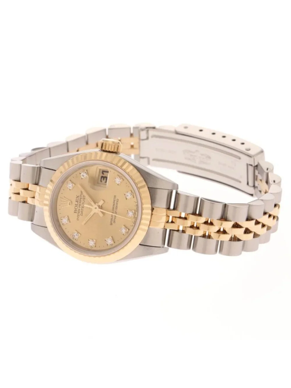 Rolex Datejust Diamond 18k Yellow Gold Stainless Steel Automatic